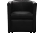 Fauteuil + pouf "basma" - 64 x 58 x 70 cm - noir