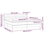 vidaXL Sommier à lattes de lit avec matelas Noir 200x200 cm Tissu