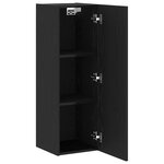vidaXL Meubles TV Muraux - Set de 2  Chêne Noir  30 5 x 30 x 90 cm  Fabriqué en Bois d'Ingénierie