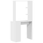 vidaXL Bureau Blanc 78.5 x 37 x 154.5 cm Bois d'ingénierie