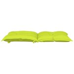 vidaXL Coussins de chaise de jardin à dossier bas lot de 2 vert vif
