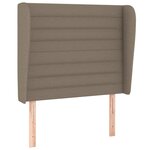 vidaXL Sommier à lattes de lit avec matelas Taupe 90x200 cm Tissu