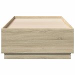 vidaXL Cadre de lit chêne sonoma 90x200 cm bois d'ingénierie