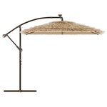 vidaXL Parasol de jardin avec mât en acier marron 290x290x238 cm