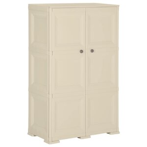 vidaXL Armoire plastique 79x43x125 cm design de bois blanc angora