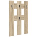 vidaXL Porte-manteau mural avec stockage Chêne sonoma 65 x 3 x 100 cm