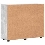 vidaXL Buffet Gris béton 55.5 x 29 x 100 cm Bois d'ingénierie