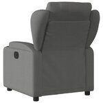 vidaXL Fauteuil inclinable en tissu gris foncé