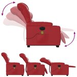 vidaXL Fauteuil inclinable de massage électrique rouge similicuir