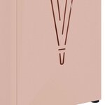 vidaXL Porte-parapluie Rose 15 5 x 15 5 x 49 cm Métal