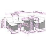 vidaXL Ensemble de canapé de jardin 9 Pièces Gris Poly rotin