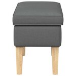 vidaXL Pouf Gris foncé 55 x 35 x 41 cm Tissu