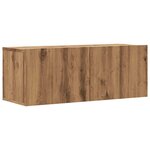 vidaXL Meuble TV mural chêne artisanal 80x30x30 cm bois d'ingénierie