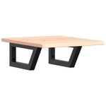 vidaXL Étagère de vasque murale acier et bois de chêne massif