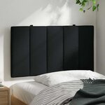 vidaXL Coussin de tête de lit Hanko noir 90 cm tissu