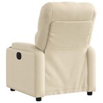 vidaXL Fauteuil inclinable Crème Tissu
