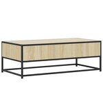 vidaXL Table basse chêne sonoma 100x50x35cm bois d'ingénierie et métal