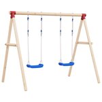 vidaXL Sièges de balançoire avec cordes 2 Pièces bleu 37x15 cm PE