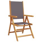 vidaXL Ensemble de salle à manger pour jardin Pliant 7 Pièces Anthracite
