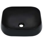 vidaXL Lavabo 44 5 x 39 5 x 14 5 cm Céramique Noir