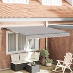 vidaXL Auvent Rétractable Gris clair 300x250 cm Polyester