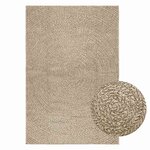 vidaXL Tapis ZIZUR beige 120x170 cm aspect de jute intérieur extérieur