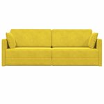 vidaXL Canapé-lit au sol 200cm Jaune Velours