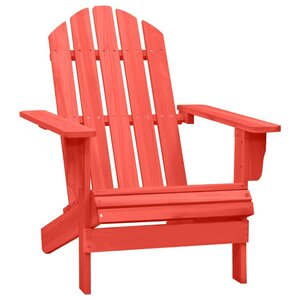 vidaXL Chaise de jardin Adirondack bois de sapin massif rouge