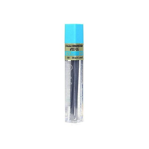 Etui de 12 mines hi-polymer super 0 7 mm 2h x 12 pentel