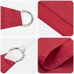 vidaXL Voile d'ombre Rouge 6 x 2 5 m 100   polyester Oxford