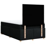 vidaXL Sommier à lattes de lit avec matelas noir 120x190 cm tissu