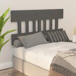 vidaXL Tête de lit Gris 138 5x3x81 cm Bois massif de pin