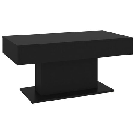 vidaXL Table basse Noir 96x50x45 cm Aggloméré