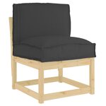 vidaXL Coussin pour dossier de palette Noir 50 x 40 x 12 cm