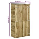 vidaXL Abri à outils pour jardin Pin 85x48x177 cm