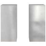 vidaXL Support de Plante 2 Pièces Argent 24 x 24 x 55 cm Acier inoxydable