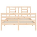 vidaXL Cadre de lit sans matelas 120x200 cm bois massif