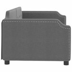 vidaXL Lit de jour gris foncé 90x200 cm tissu