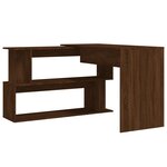 vidaXL Bureau d'angle Chêne marron 200x50x76 cm Bois d'ingénierie