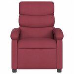 vidaXL Fauteuil de massage inclinable électrique Rouge bordeaux Tissu