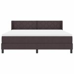 vidaXL Lit boxspring avec matelas Marron foncé 180 x 200 cm