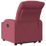 vidaXL Fauteuil inclinable électrique rouge bordeaux tissu