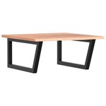 vidaXL Étagère de vasque murale acier et bois de chêne massif