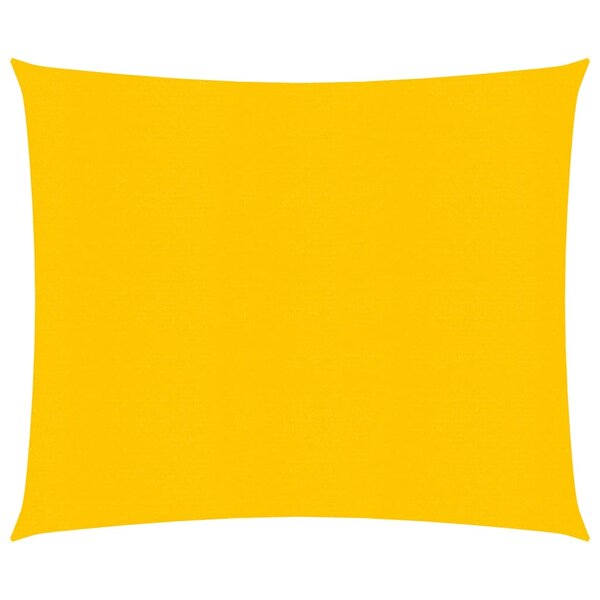 vidaXL Voile d'ombrage 160 g/m² carré jaune 4x4 m PEHD