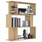vidaXL Bibliothèque/Séparateur de pièce Chêne sonoma Bois d’ingénierie