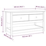 vidaXL Table basse Marron miel 102x49x55 cm Bois massif de pin