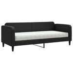 vidaXL Lit de jour avec matelas noir 80x200 cm tissu