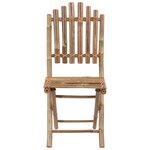 Vidaxl chaises pliables de jardin 2 pièces avec coussins bambou