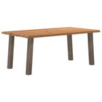 vidaXL Table à manger marron clair bois de chêne massif rectangulaire