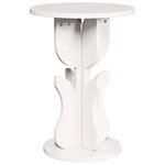 vidaXL Table d'appoint Blanc 39.5 x 39.5 x 53.5 cm Bois massif en pin